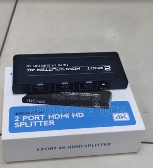 4K 2 Port HDMI Splitter Dual Monitor Output Dual Display Adapter