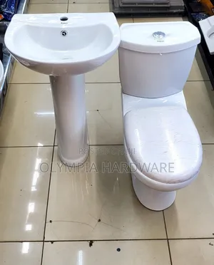 Close Couple Toilet + Pestal Sink