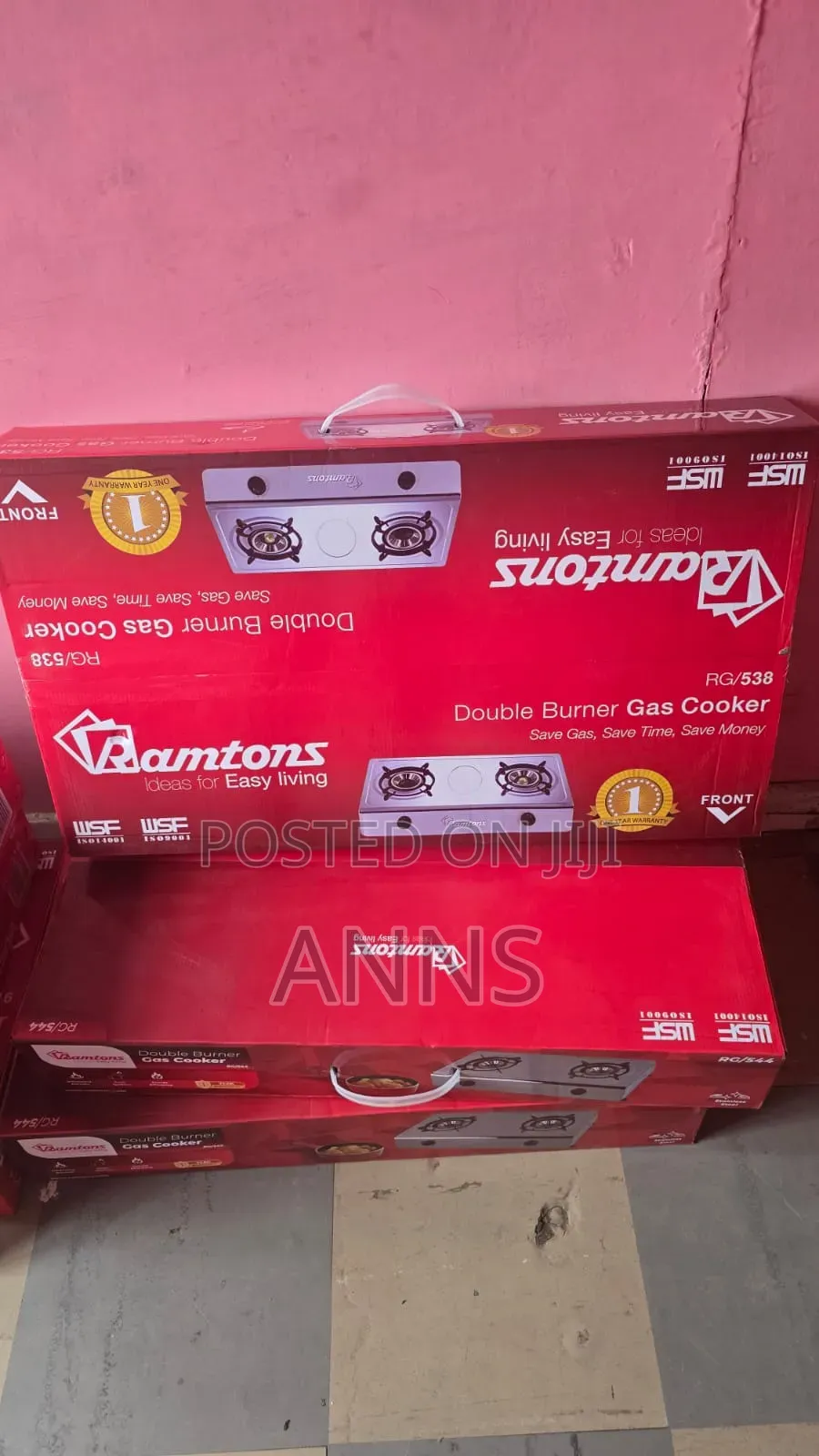 Ramtons Rg/538 Double Burner Gas Cooker