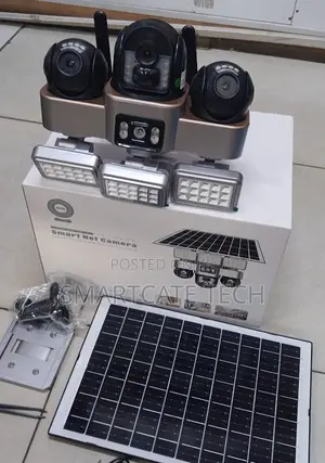 VTS 30 Triple Lens Outdoor WiFi Camera With Solar LED Floodlight