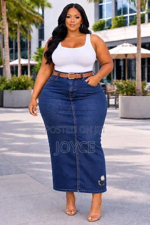 Denim Skirt+Belt
