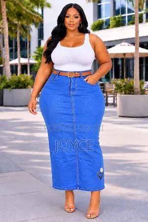Denim Skirt+Belt