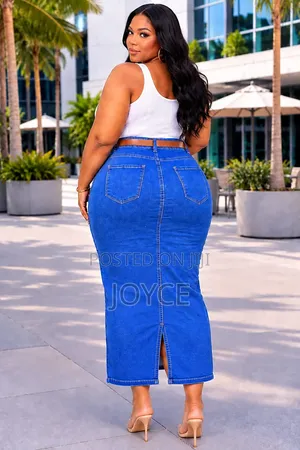 Denim Skirt+Belt