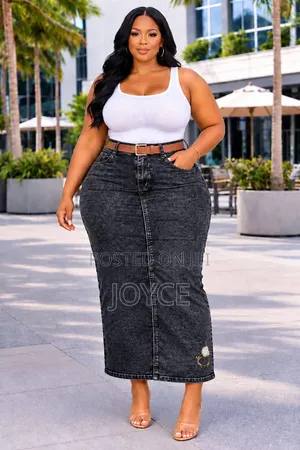 Denim Skirt+Belt