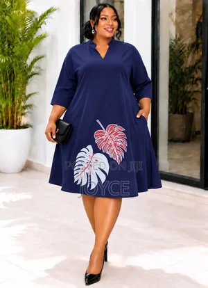 Shift Dress With a Flower Design