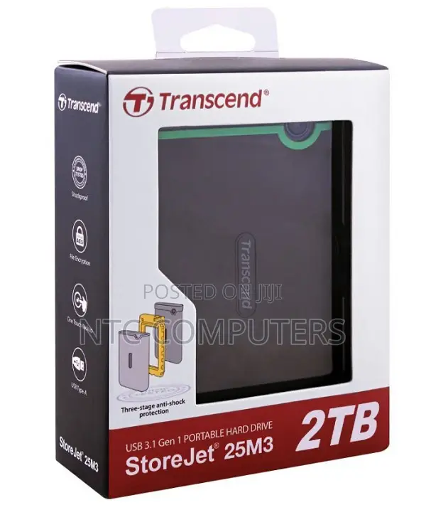 Transcend Storejet 2TB Portable USB 3.0 Hard Disk