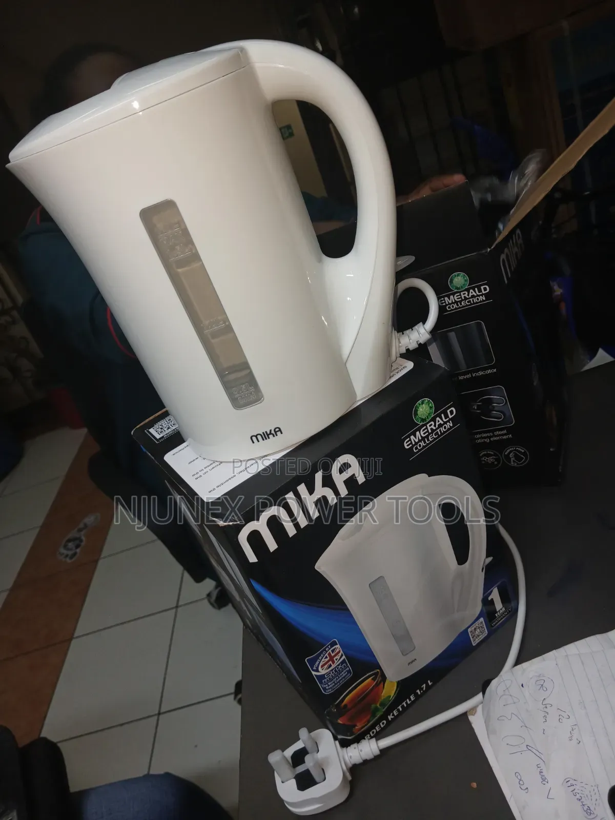 Mika 1.7L (Model MKT1005W) Corded Electric Kettle