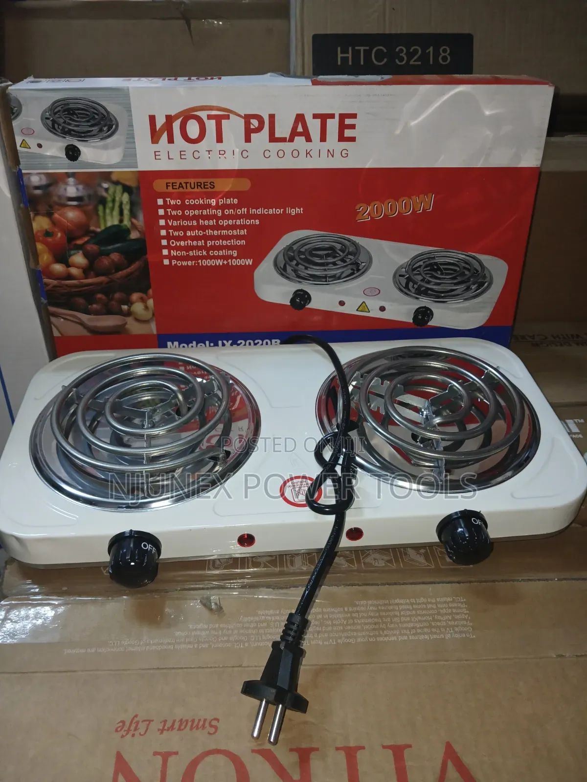 Generic JX-2020B Double Coil Electric Hot Plate (2000W)
