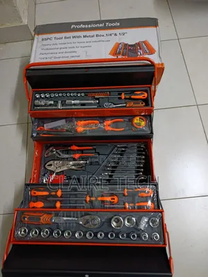 85Pcs Mechanical Tool Set – Foldable Tool Box
