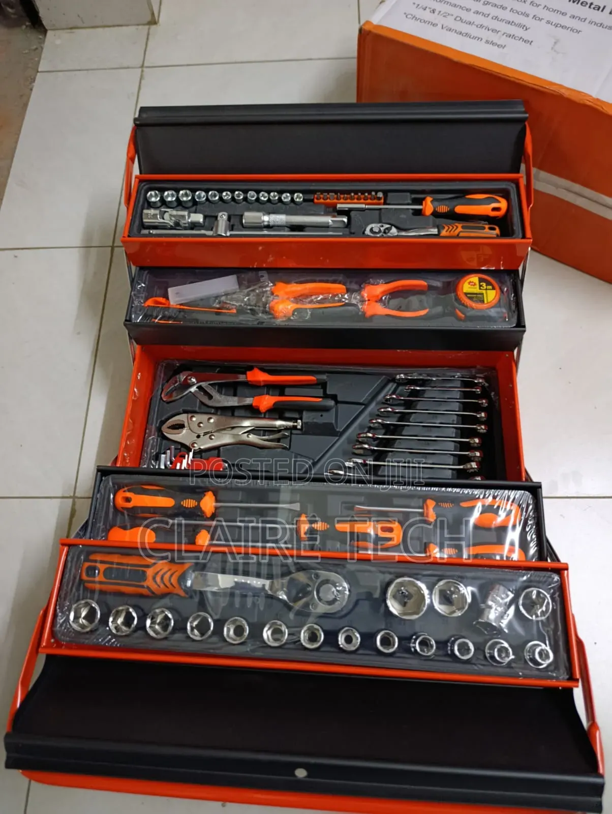 85Pcs Professional Mechanical Tool Set With Foldable Case