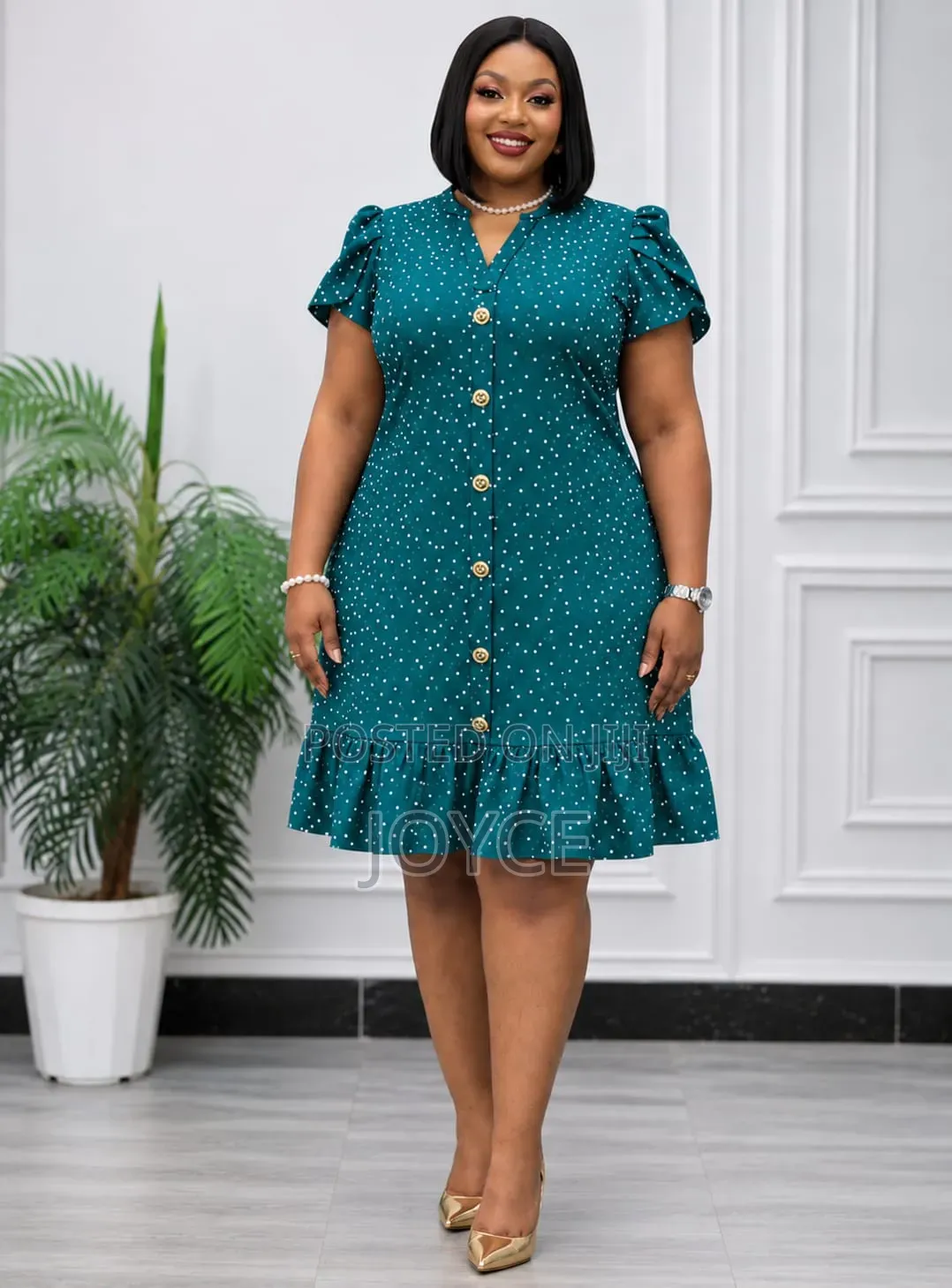 Dotted Floral Dress