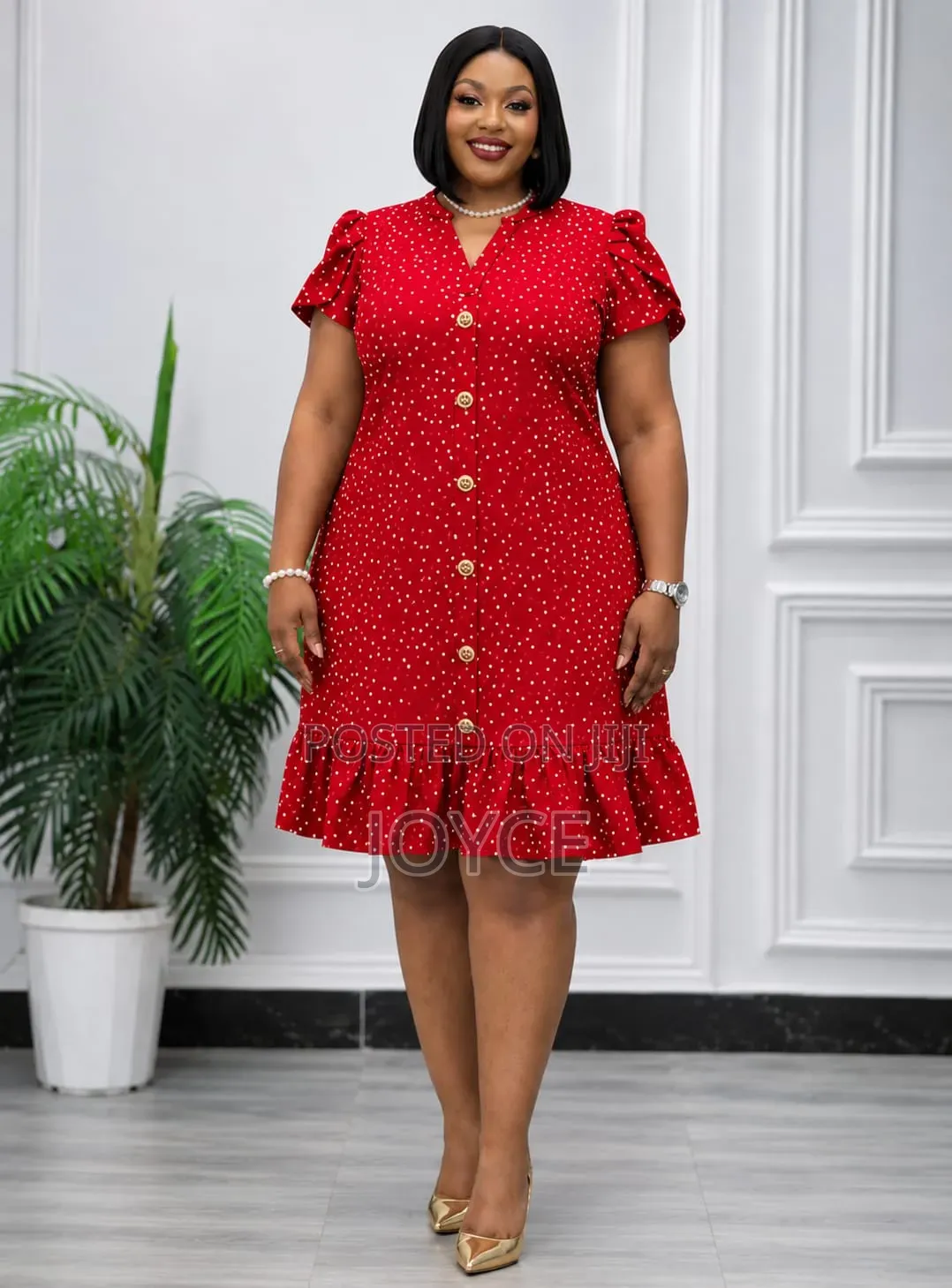 Dotted Floral Dress