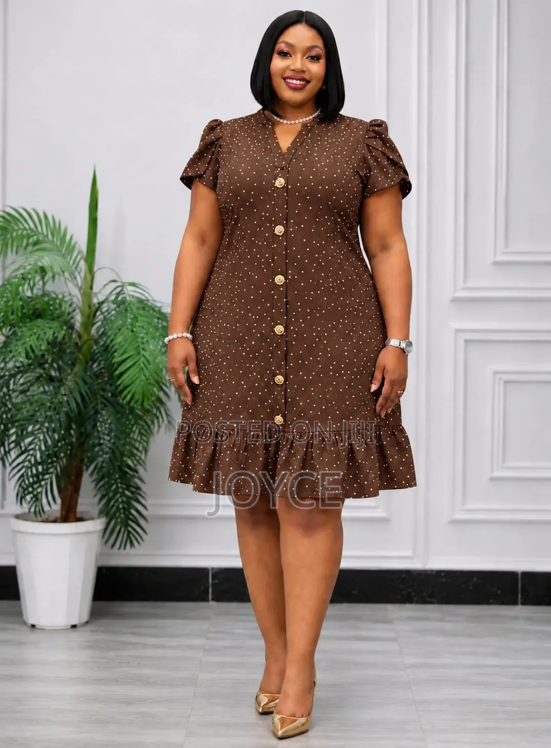 Dotted Floral Dress
