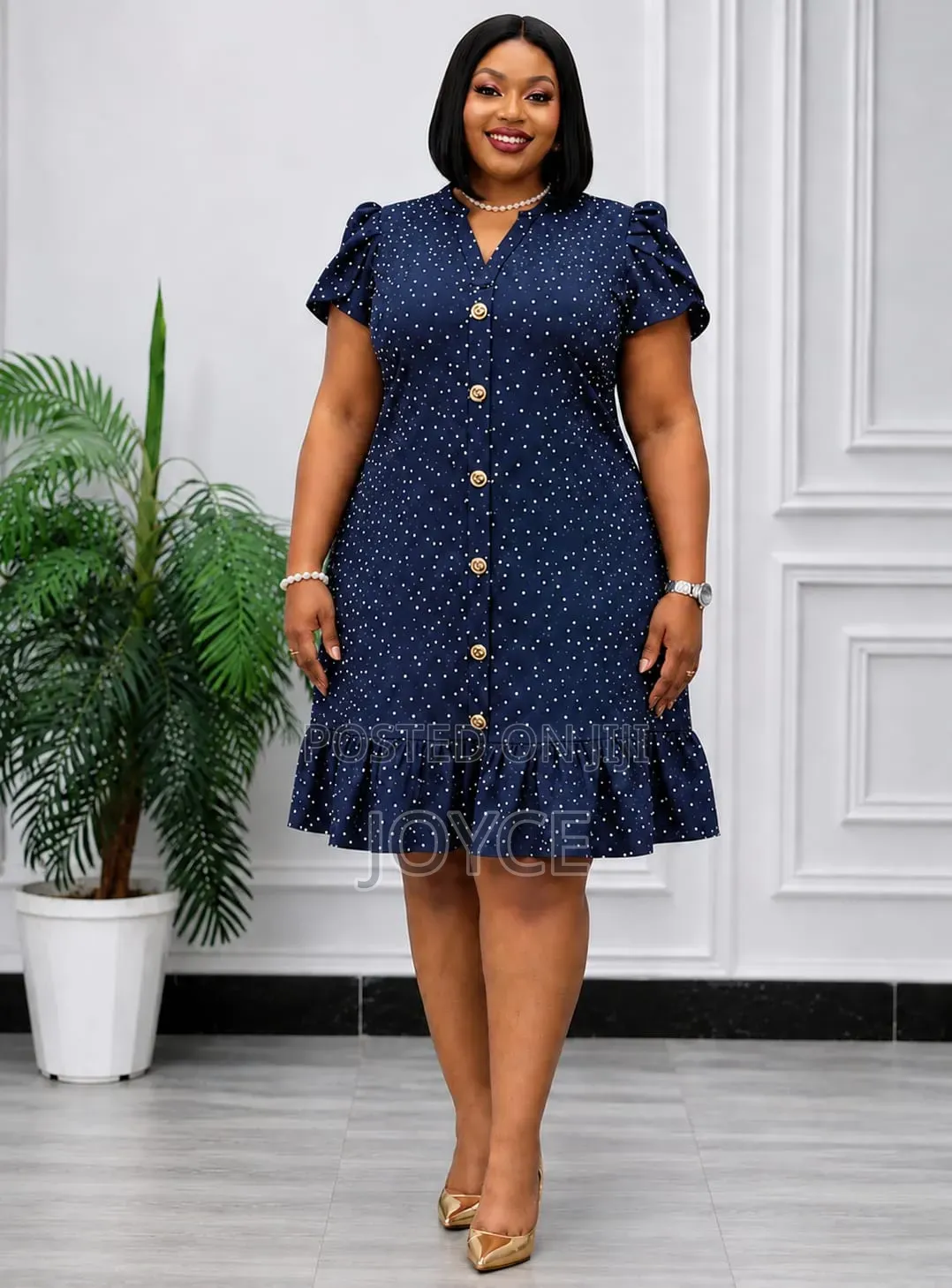 Dotted Floral Dress