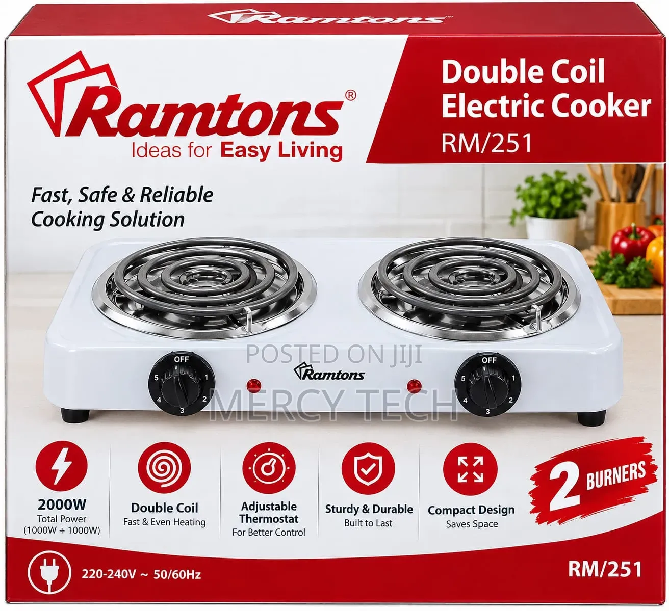 Ramtons RM/251 Double Coil Electric Cooker