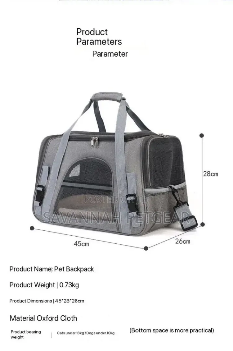 Foldable Pet Carrier Bag for Cat & Small Dog Oxford Cloth