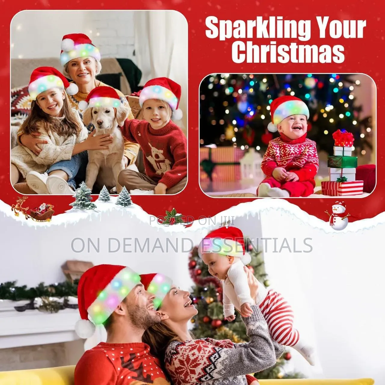 Santa Hat With Led Light