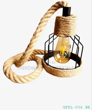 Quality Hemp Rope Single Pendant Light Vf4