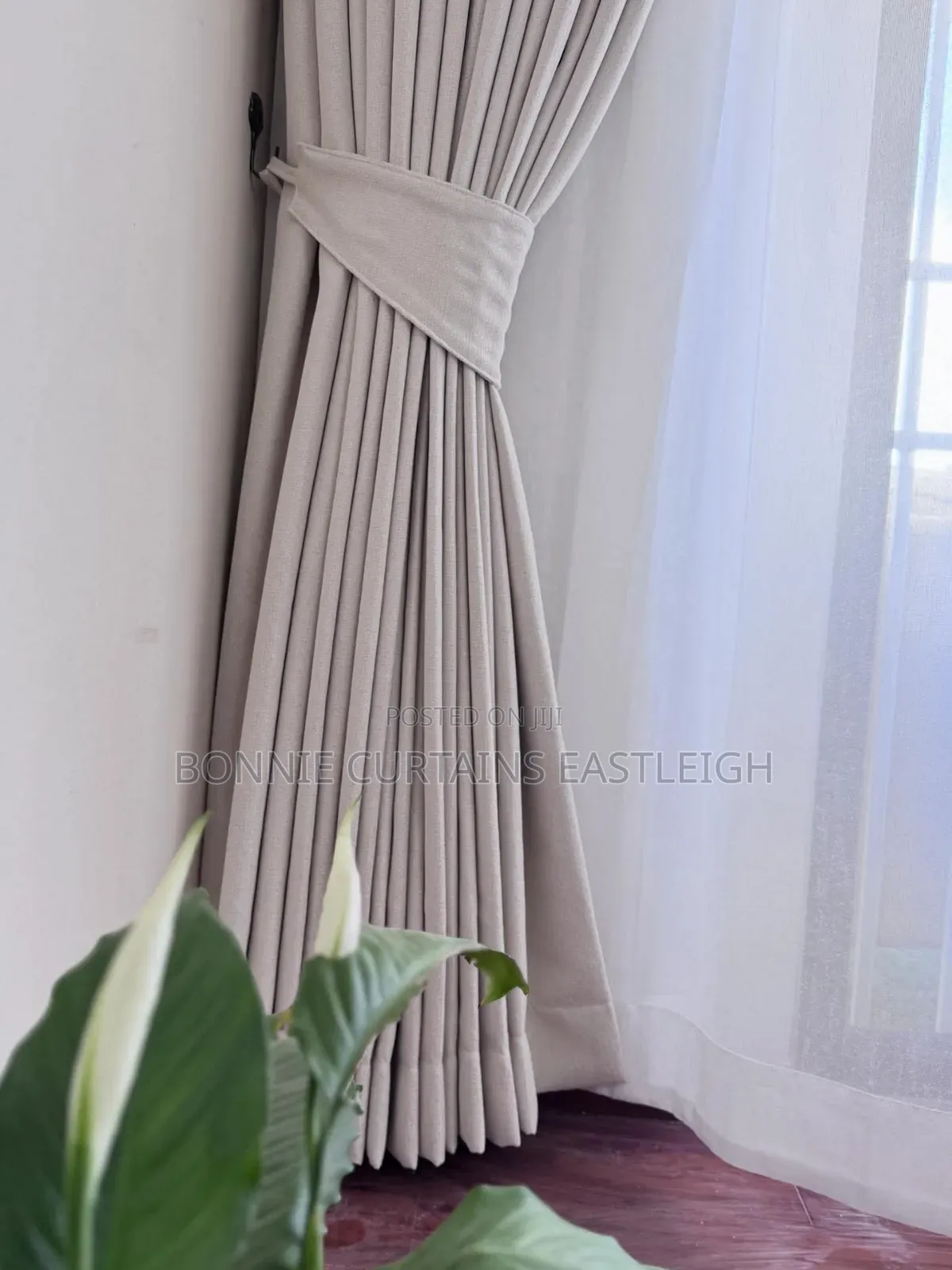 Cream and Pink High Quality Curtains and Sheers for Hooks