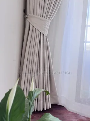 Cream and Pink High Quality Curtains and Sheers for Hooks
