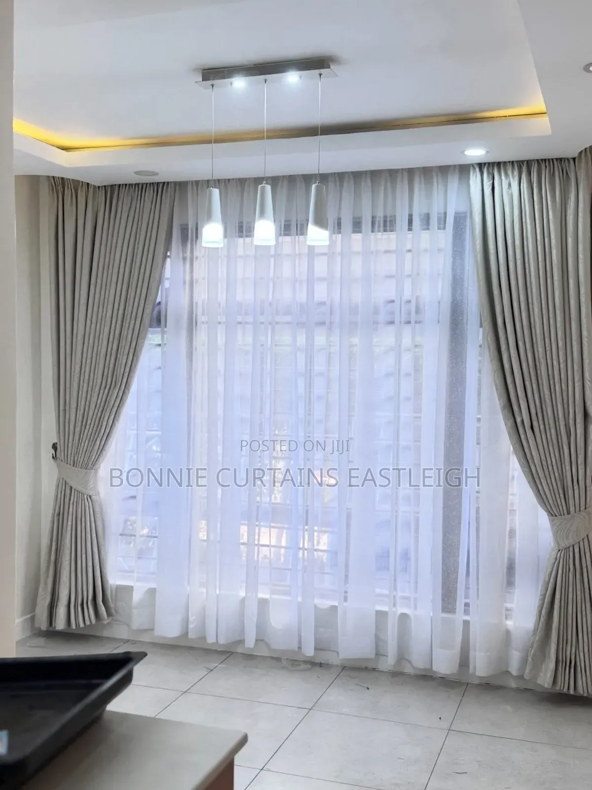 Off White High Quality Curtains for Offices