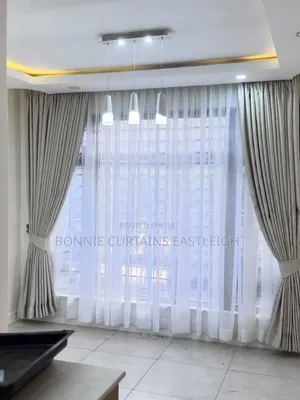 Off White High Quality Curtains for Offices
