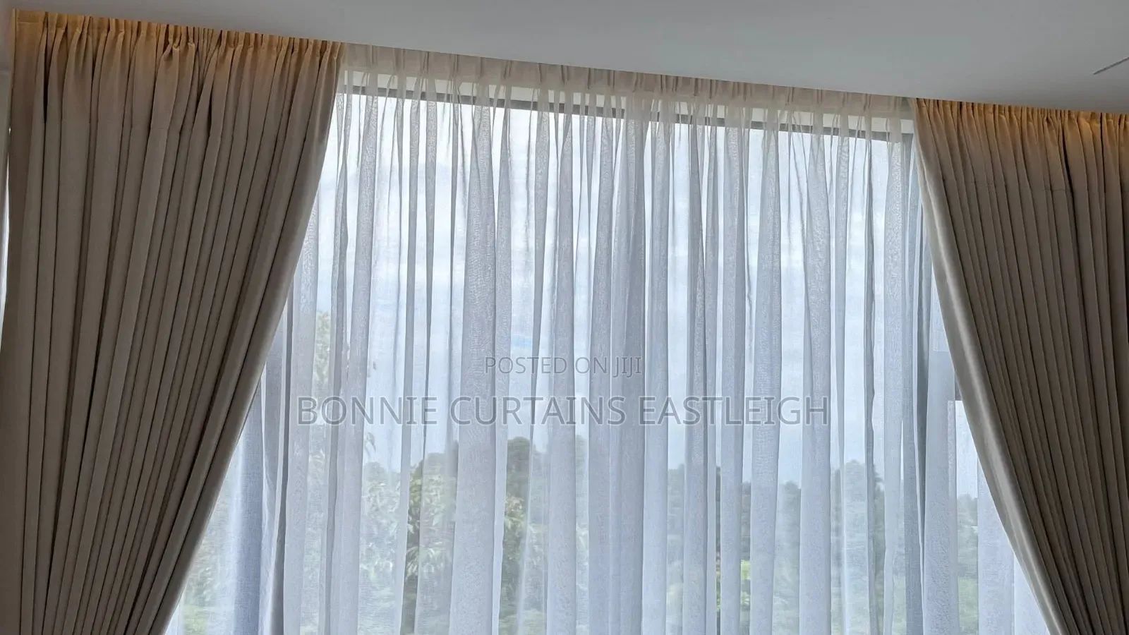 Brown Nice Looking and Elegant Curtains for Modern Living Rooms