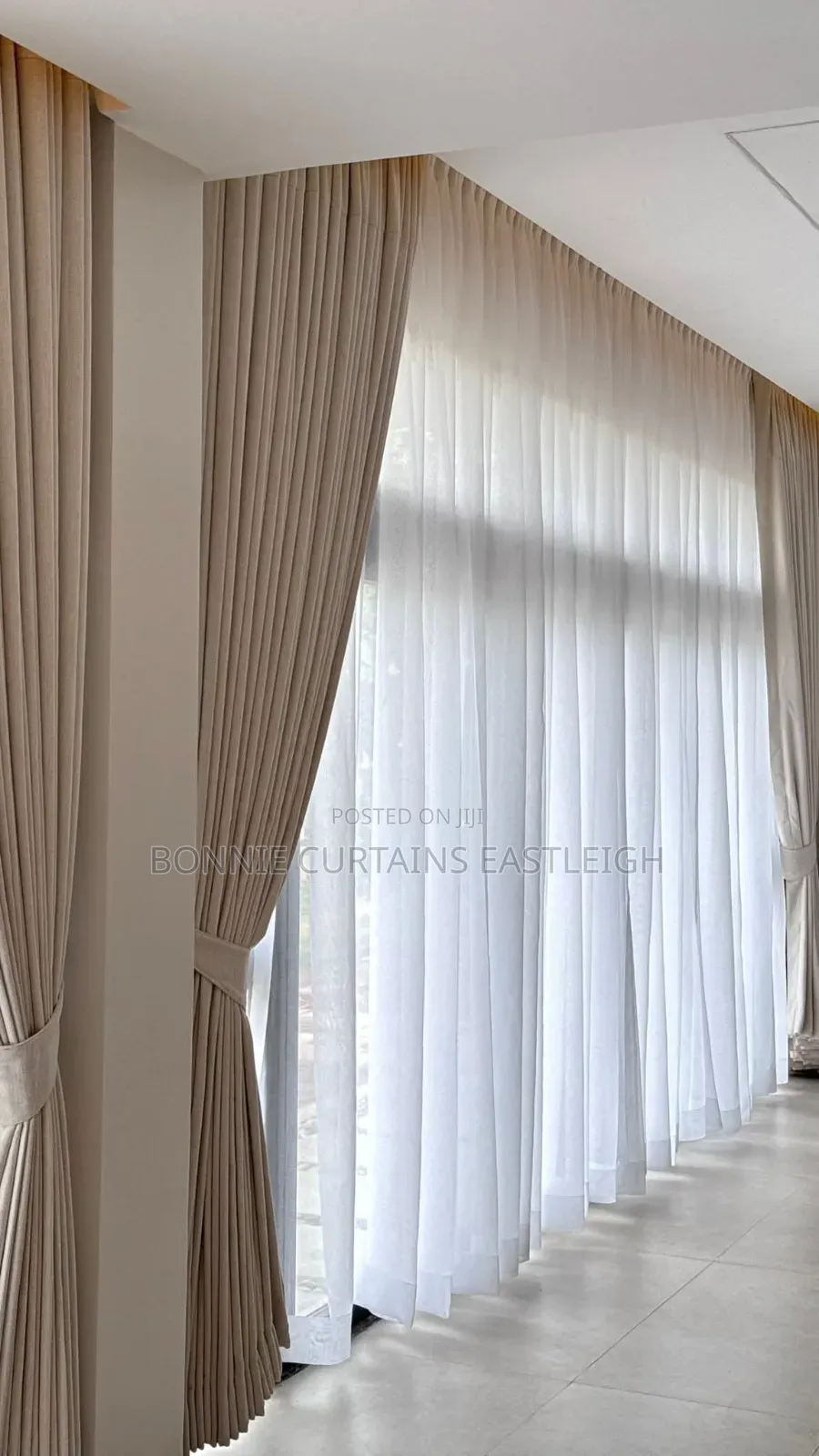 Brown Nice Looking and Elegant Curtains for Modern Living Rooms