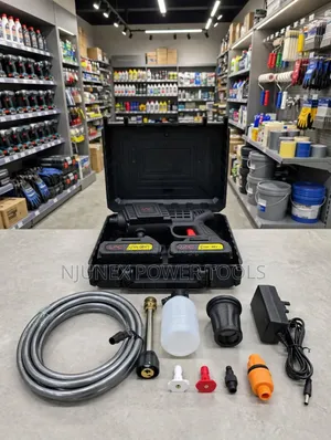 48V Cordless Lithium-Ion High-Pressure Car Washer Gun With 2 Batteries