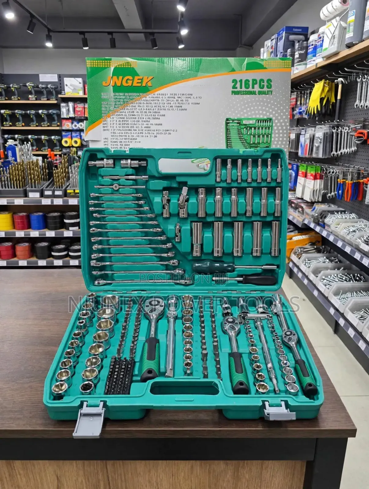 216-Piece Mechanic Wrench and Socket Tool Kit Chrome Vanadium Set