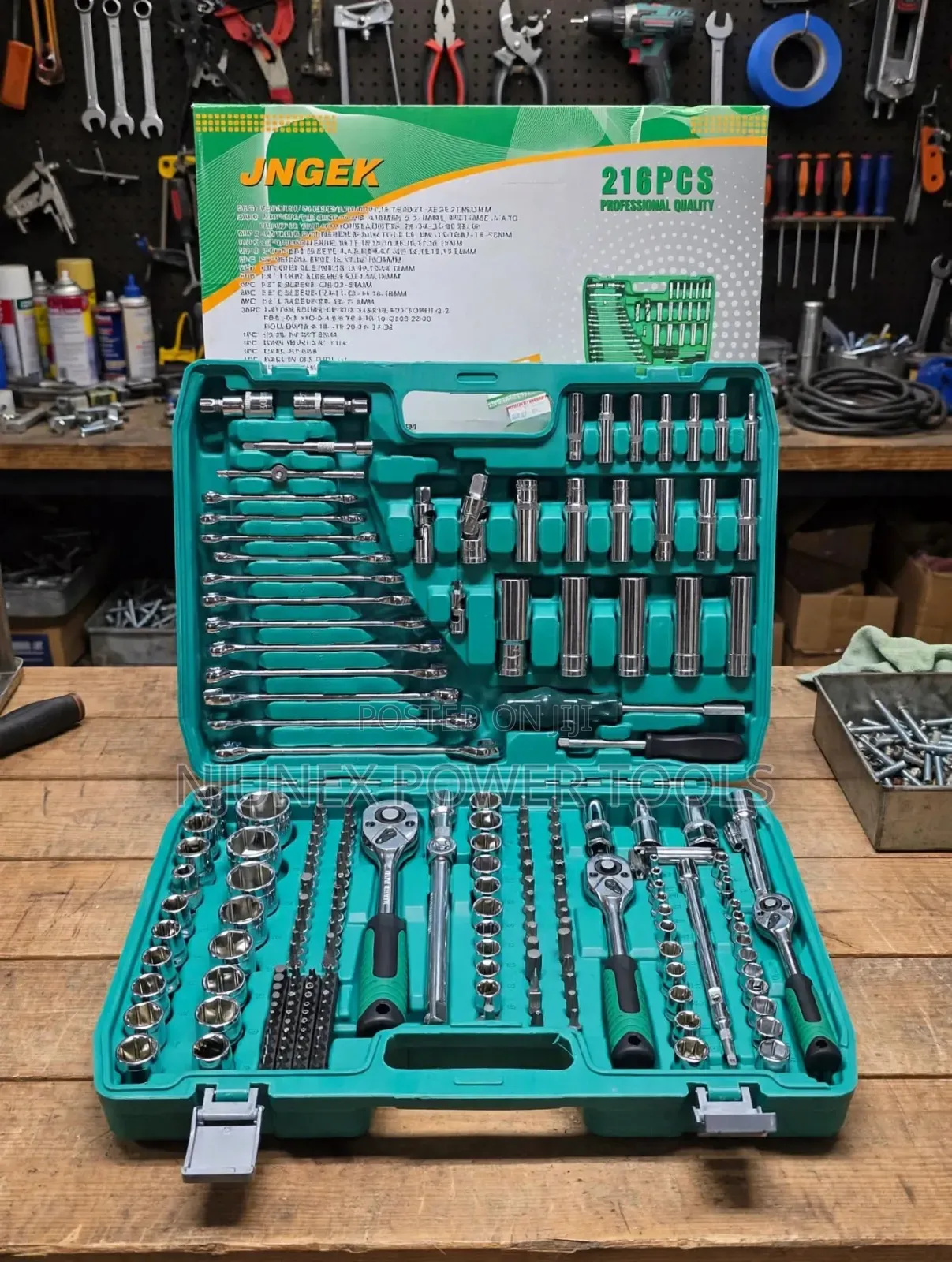 216-Piece Mechanic Wrench and Socket Tool Kit Chrome Vanadium Set
