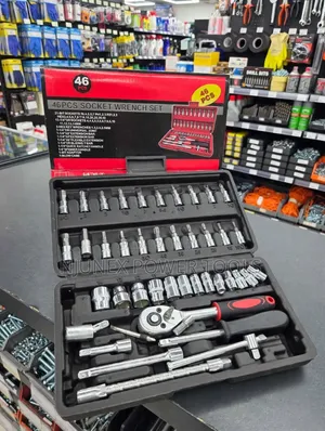 46-Piece 1/4-Inch Drive Socket Ratchet Wrench Set