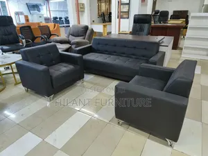 Premium Leather Executive Office Sofa 3+1+1