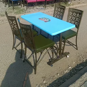 Restaurant Set With Powder Coated Frames and a 4 by 2 Table