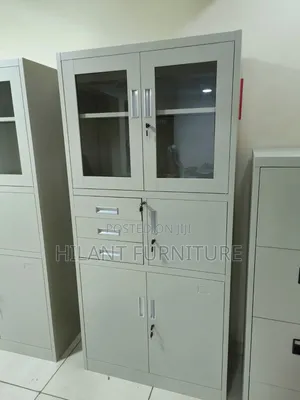 Half Glass Steel File Cabinet.