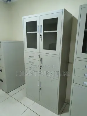 Half Glass Steel File Cabinet.