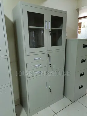 Half Glass Steel File Cabinet.
