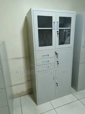 Half Glass Steel File Cabinet.