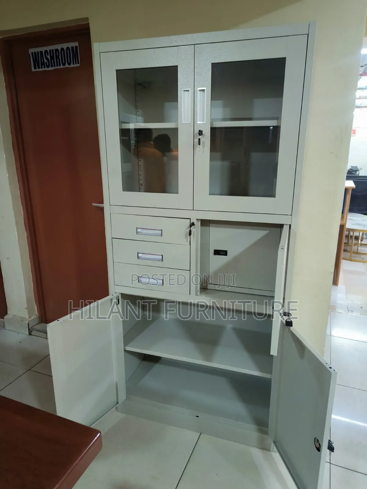 Grey Heavy-Duty Steel File Cabinet