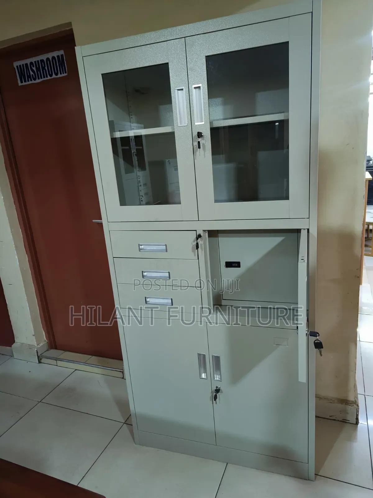Grey Heavy-Duty Steel File Cabinet