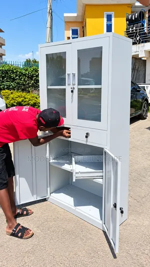 Glass Door Office Cabinet