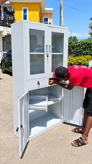 Glass Door Office Cabinet