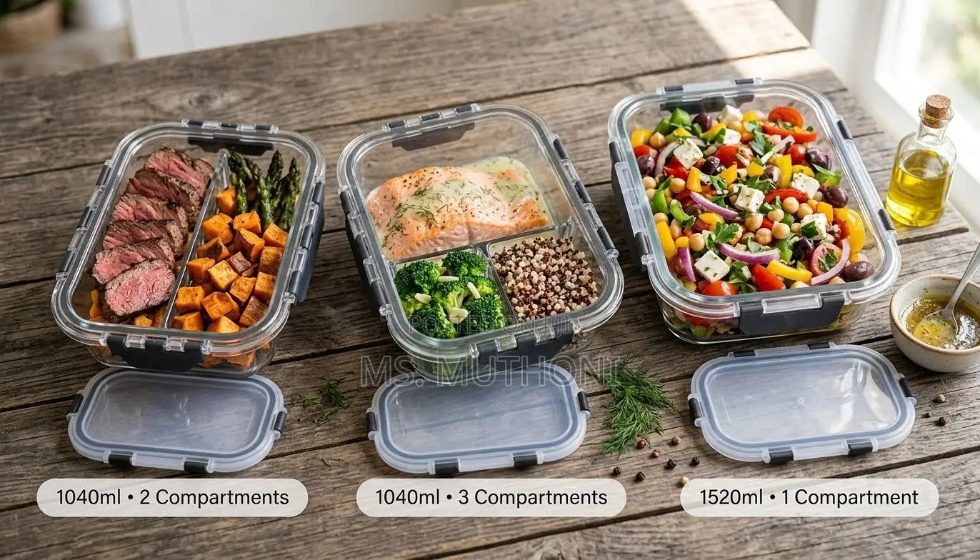 Airtight Glass Food Storage Containers (1040/1520)