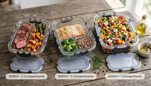 Airtight Glass Food Storage Containers (1040/1520)