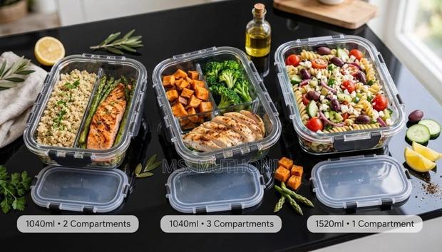 Leak-Proof Glass Meal Prep Containers(1520 - main view