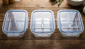 Leak-Proof Glass Meal Prep Containers(1520