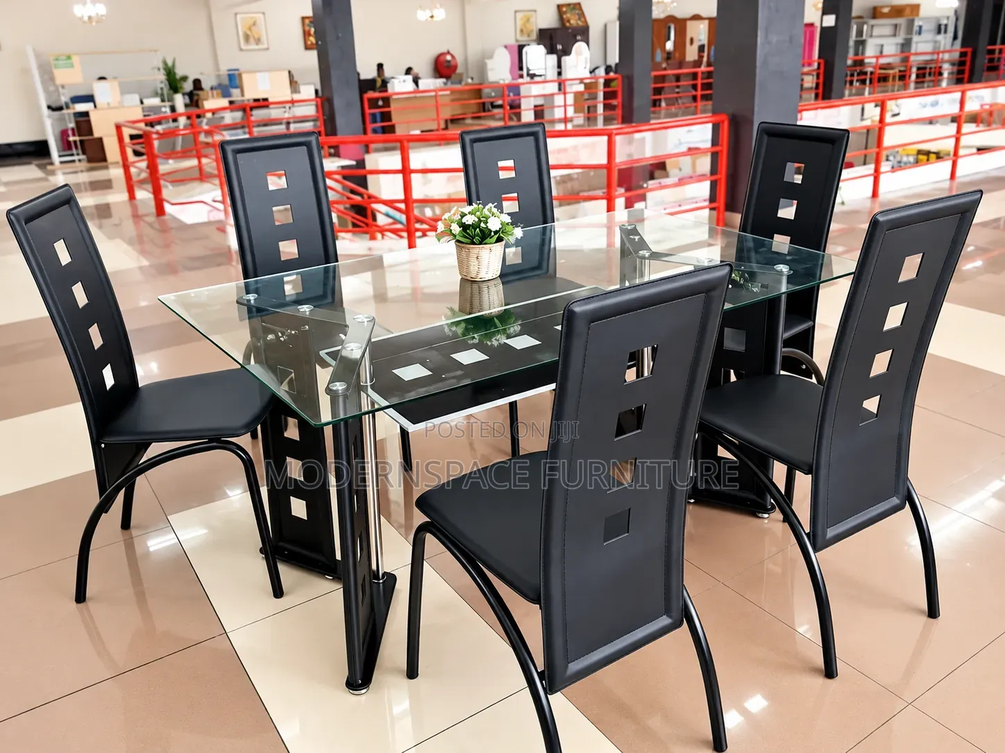 6-Seater Glass Dining Set
