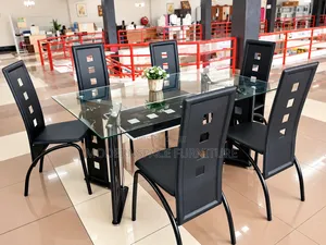 6-Seater Glass Dining Set