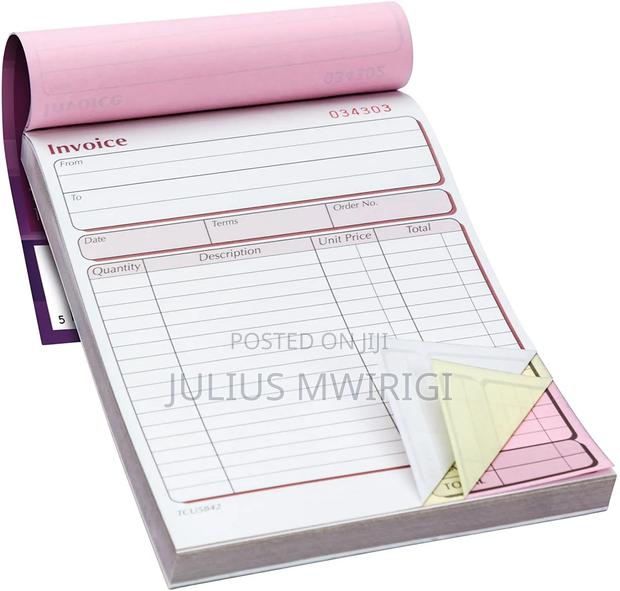 Carbonated Invoices and Receipts Books