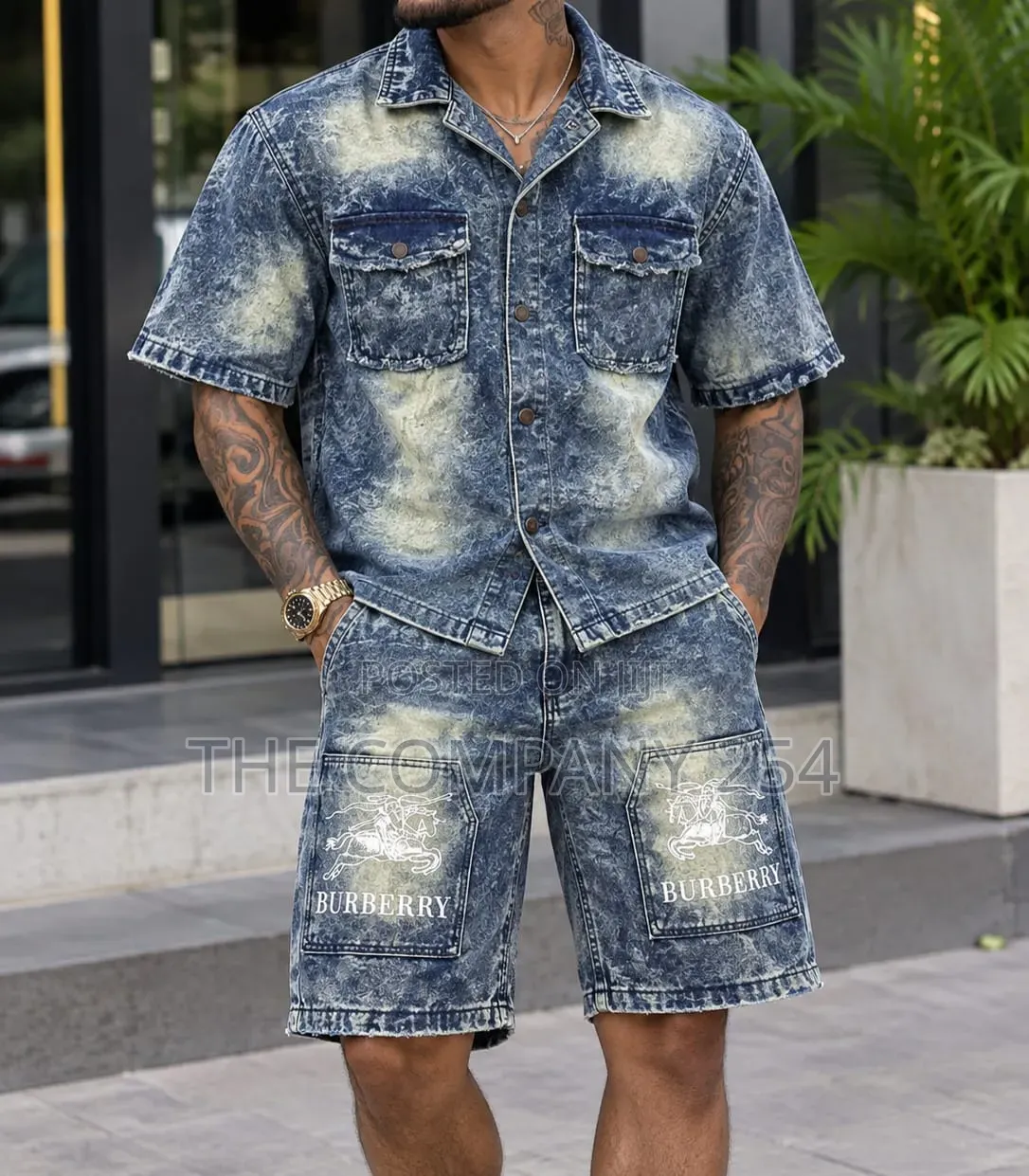 Excellent Quality Denim Short Set for Men